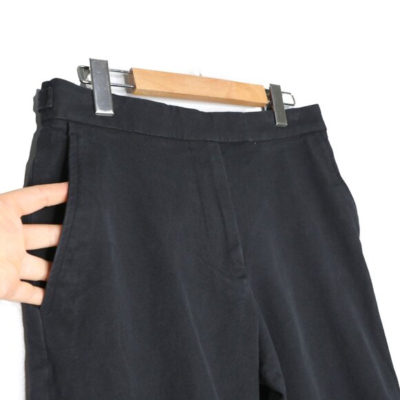 COS Wide Straight Leg Ankle Pant Trousers Black Stretch Minimalist Clean Girl - Picture 3 of 12